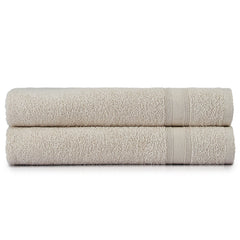 Beige 100% Cotton Towel Set