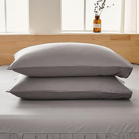 Frill Bedsheet - Gray- 3 Pieces