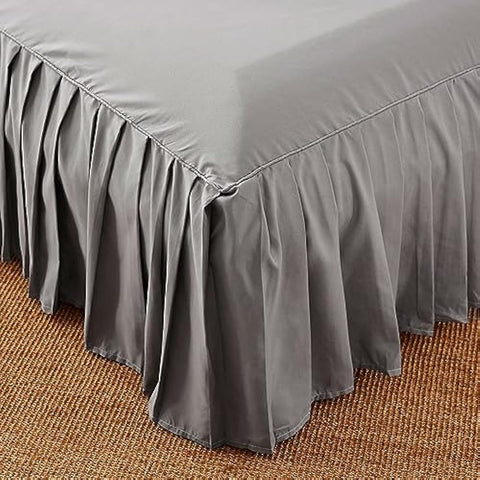 Frill Bedsheet - Gray- 3 Pieces