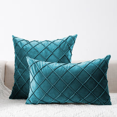 Pack Of 2 Cross Pleated Cushions Covers- Sky Blue