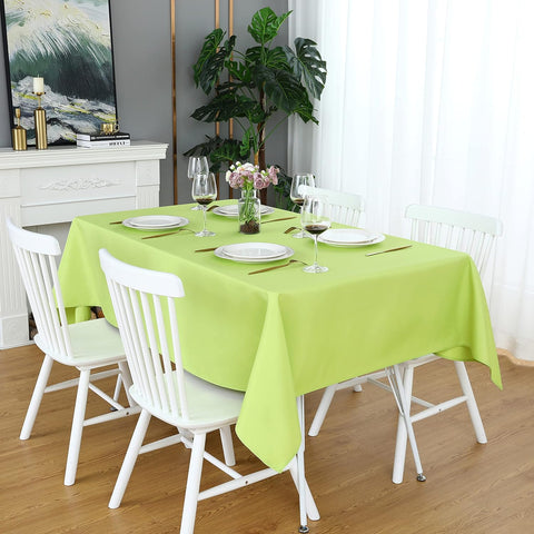 Plain Color Centre Dining Table Cotton Fabric Apple Green