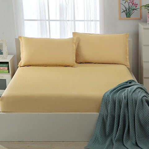 COTTON FITTED SHEET -LIME