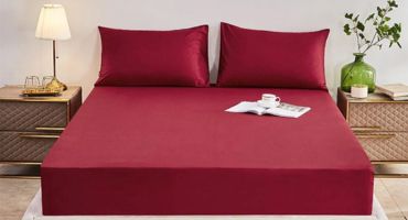 COTTON FITTED SHEET -RED