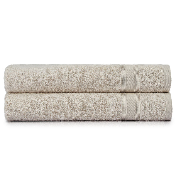 Beige 100% Cotton Towel Set
